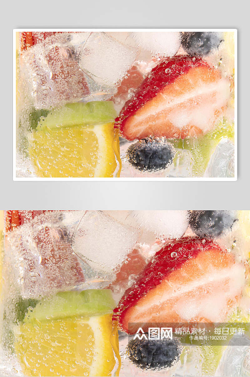健康美味冰镇水果高清图片素材