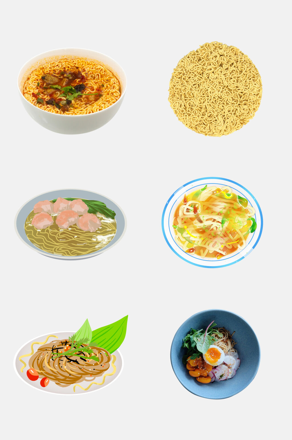 营养健康面条米线免抠设计元素素材