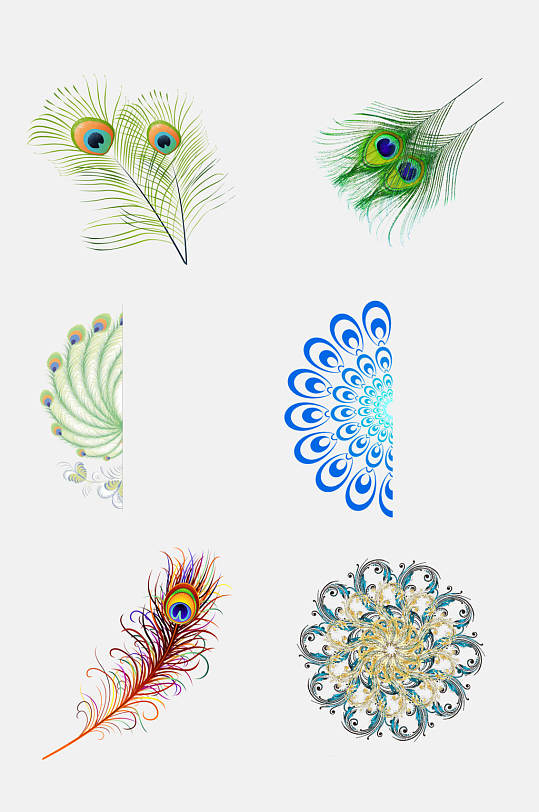 孔雀羽毛元素
