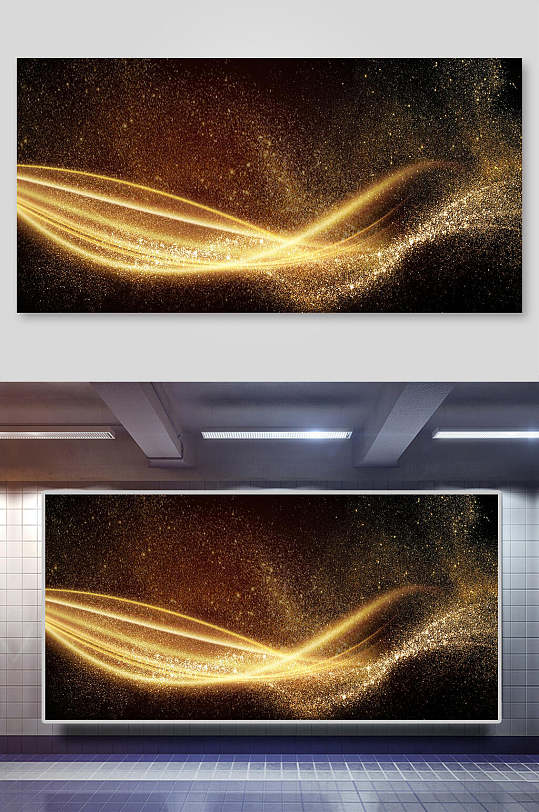 金色音符黑金企业会议年会背景-众图网