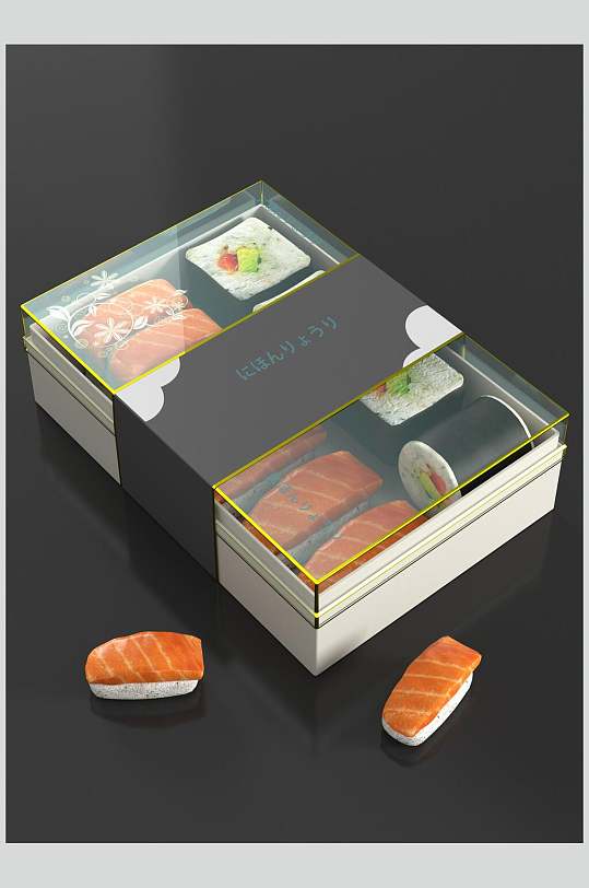 寿司料理美食包装袋样机效果图