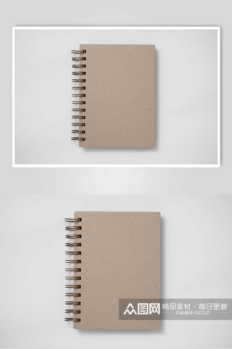 纯色笔记本样机设计素材