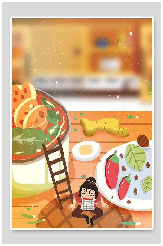 立即下载美味排健康骨汤海报高端麻辣烫背景设计美味健康烫肉四川火