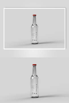 透明瓶子包装样机效果图
