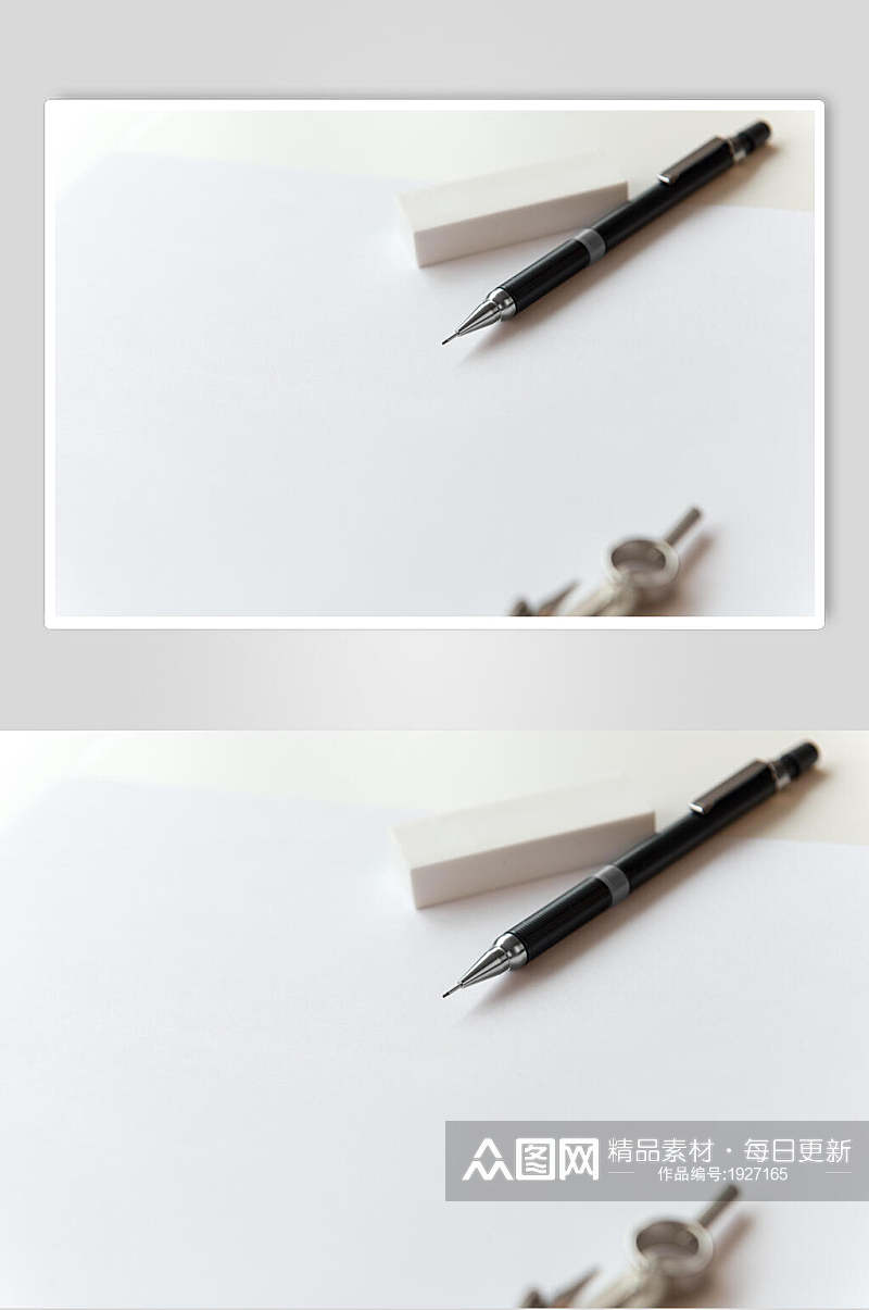 简洁笔橡皮纸张整套VI样机设计素材