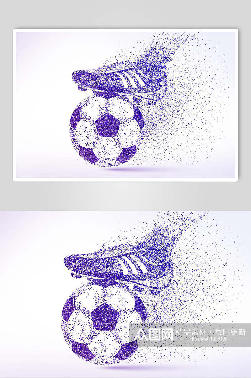 足球粒子剪影设计素材素材