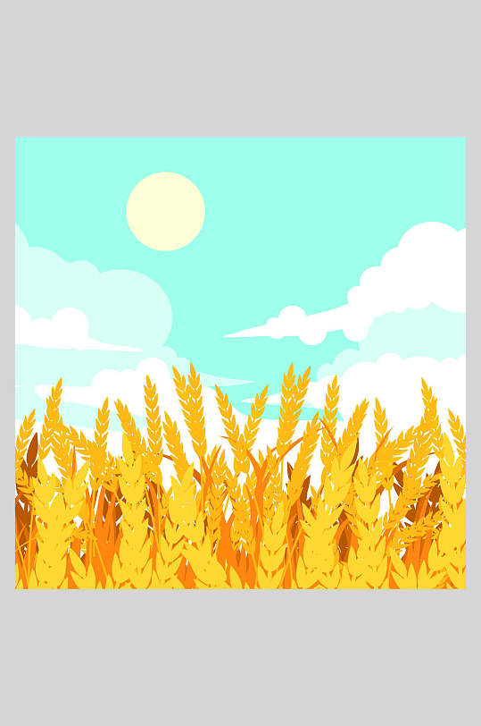 稻田矢量图片-稻田矢量素材下载-众图网