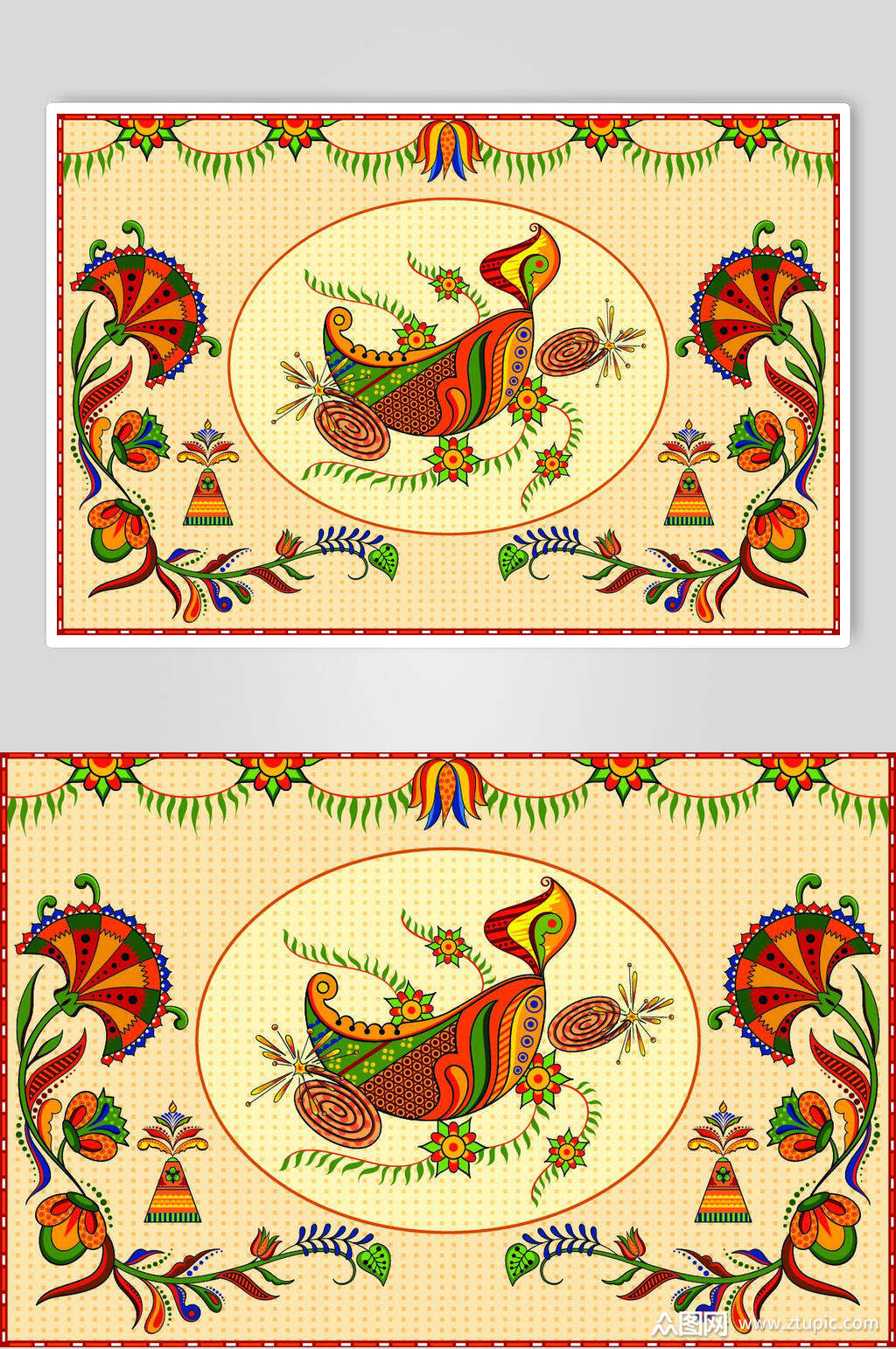 特色异域风情民族图案矢量素材