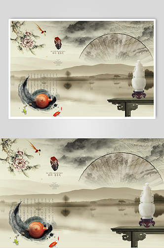 中国风古风文艺茶文化宣传海报