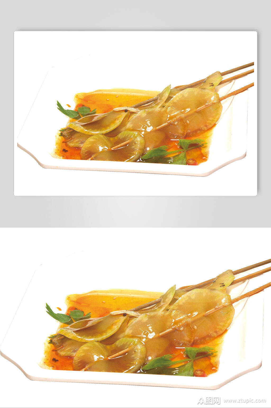 美味莴笋烧烤串串美食图片