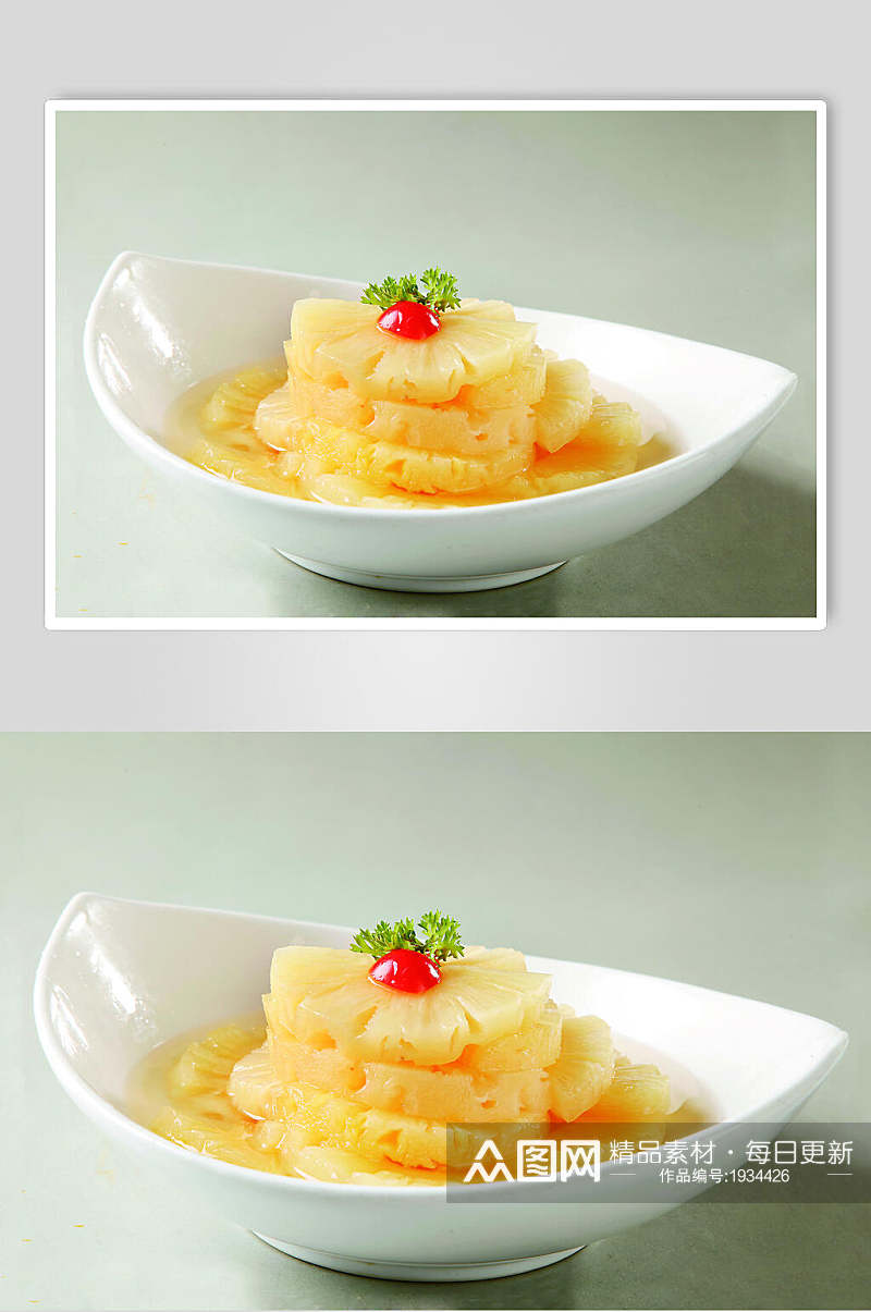 凤梨水果捞美食摄影图片素材