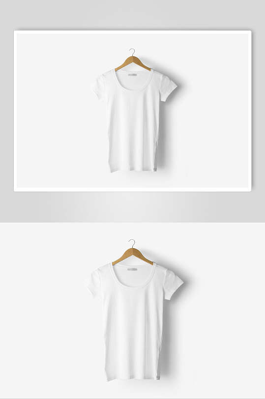 简约精致玲珑白色短袖样机