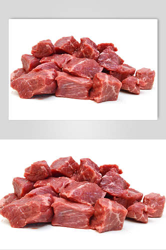 肉粒猪肉美食摄影图片