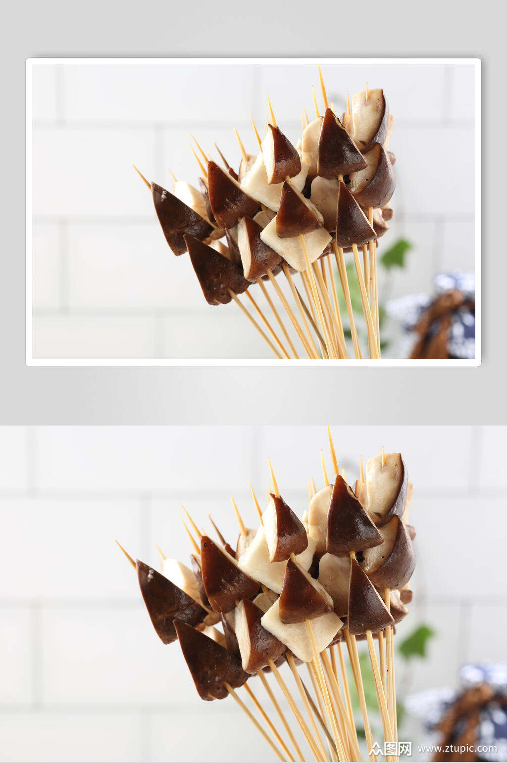 香菇烧烤串串美食图片素材