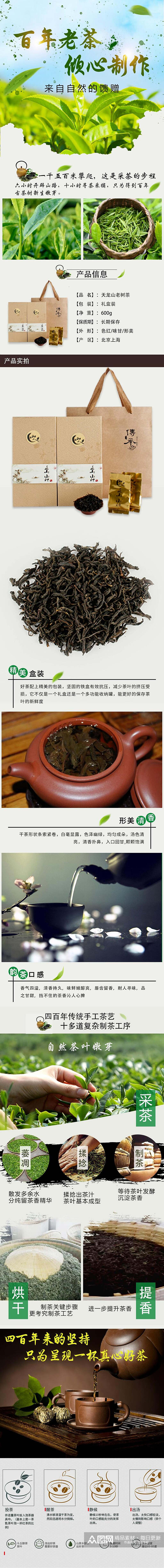 百年老茶茶类电商详情页素材