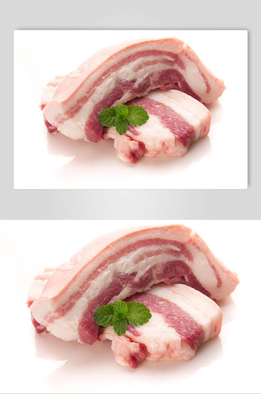 带皮五花肉猪肉美食摄影图片