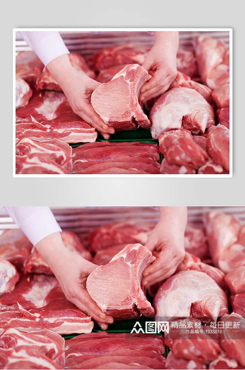 市场猪肉图片食材图片素材