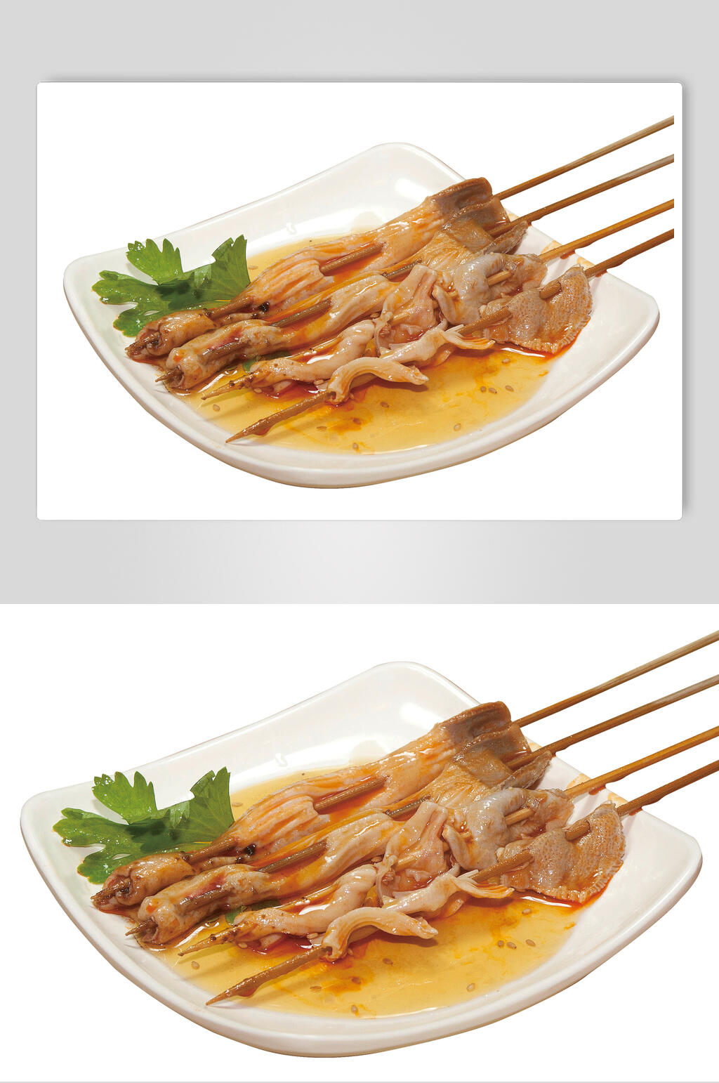 鸭肠烧烤串串美食图片素材