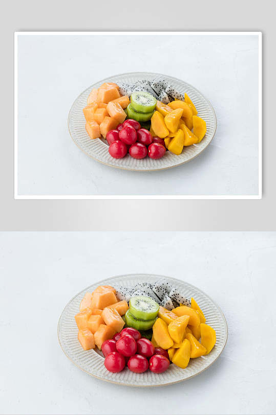 水果切盘图片