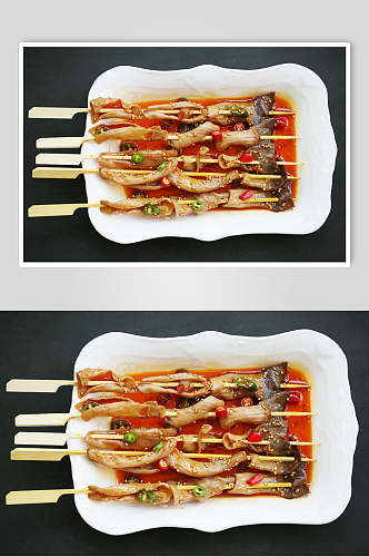 菌子烧烤串串美食图片