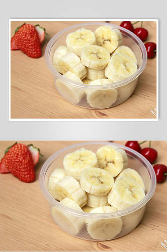 香蕉水果捞美食摄影图片