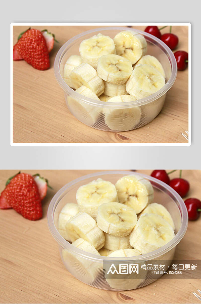 香蕉水果捞美食摄影图片素材