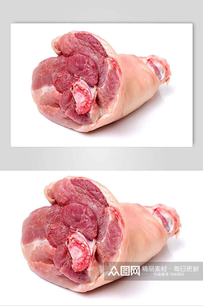 新鲜猪腿肉猪肉美食摄影图片素材