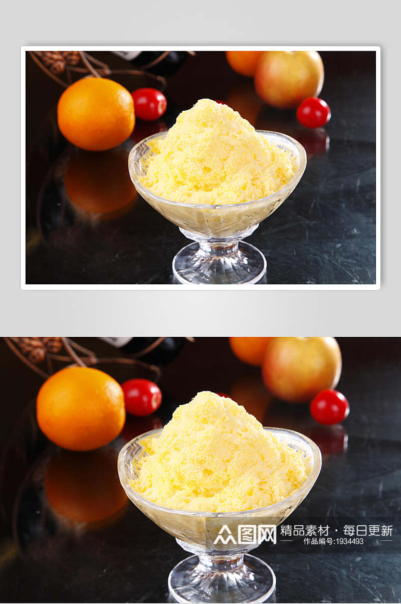 美味芒果冰沙水果捞高清图片素材