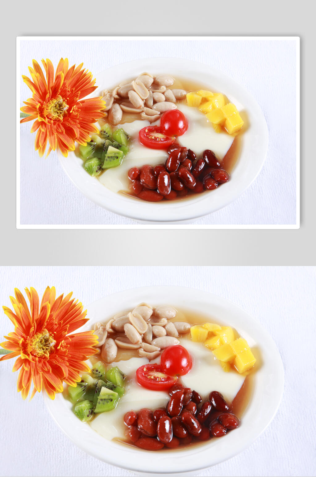 水果捞豆花美食摄影图片素材
