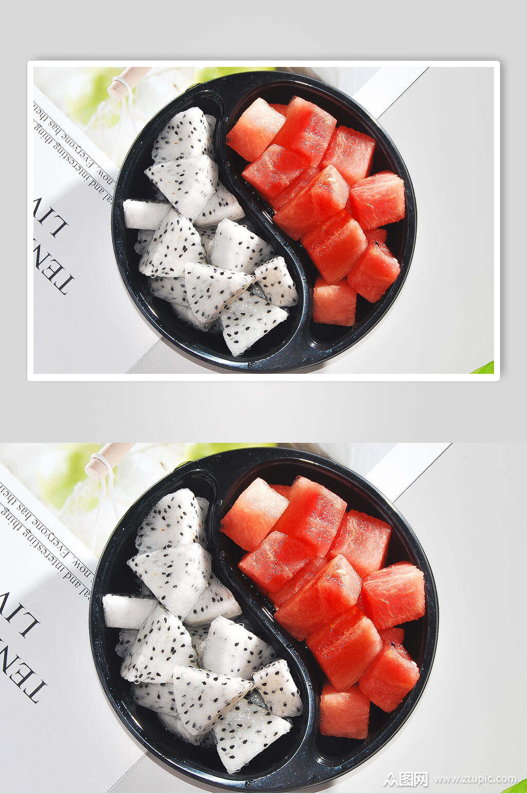 西瓜火龙果美食摄影图片素材