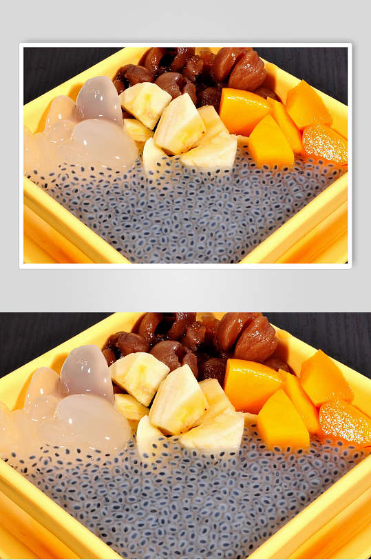 西米露水果捞高清图片