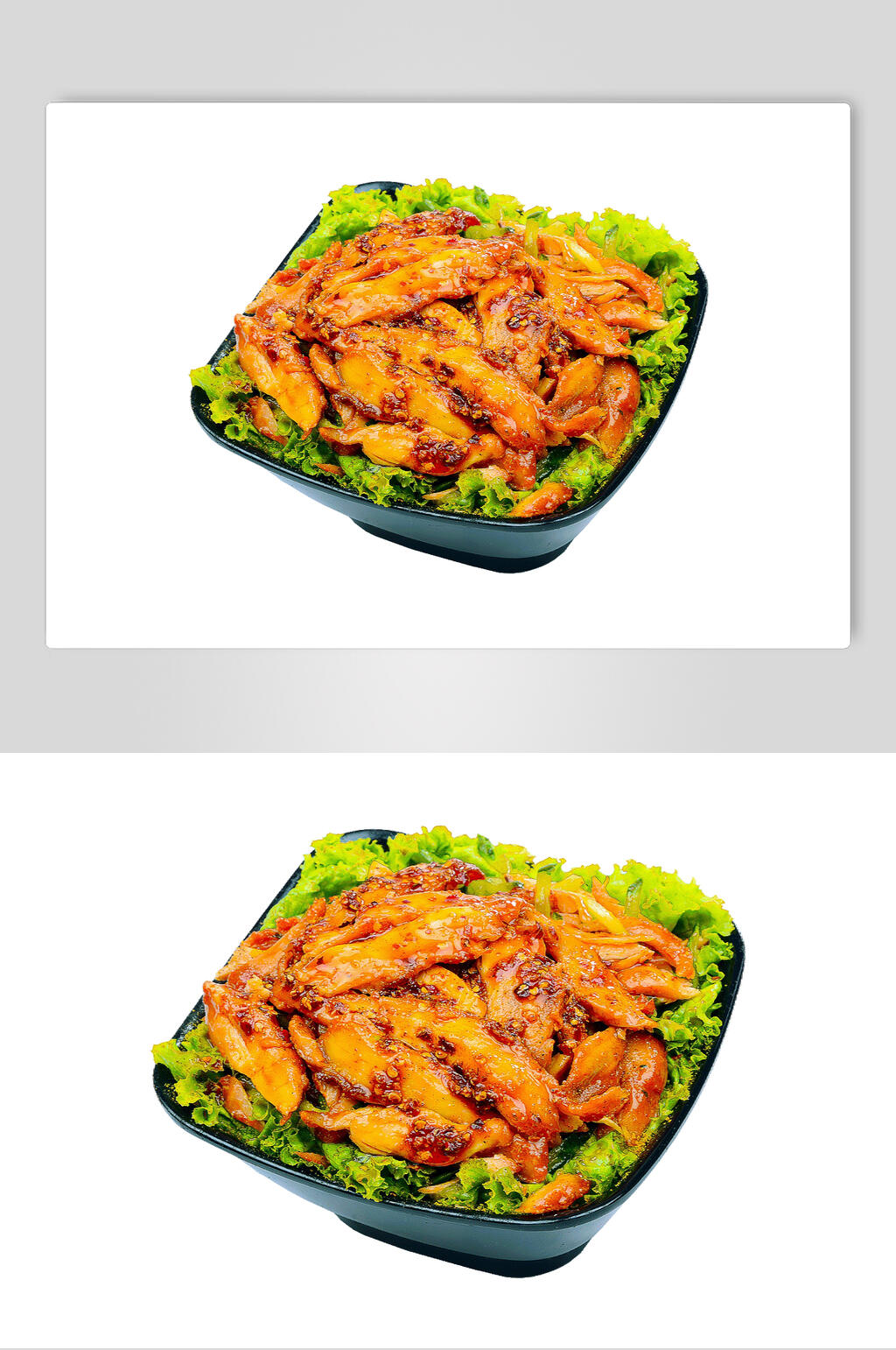 香辣烤肉拌饭美食高清图片素材