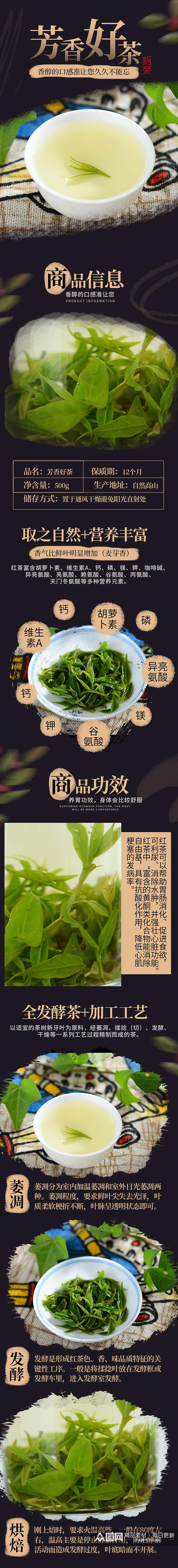 芳香好茶茶类电商详情页素材