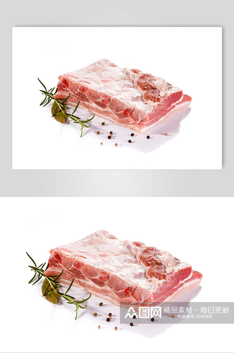 带皮猪肉食品摄影图片素材