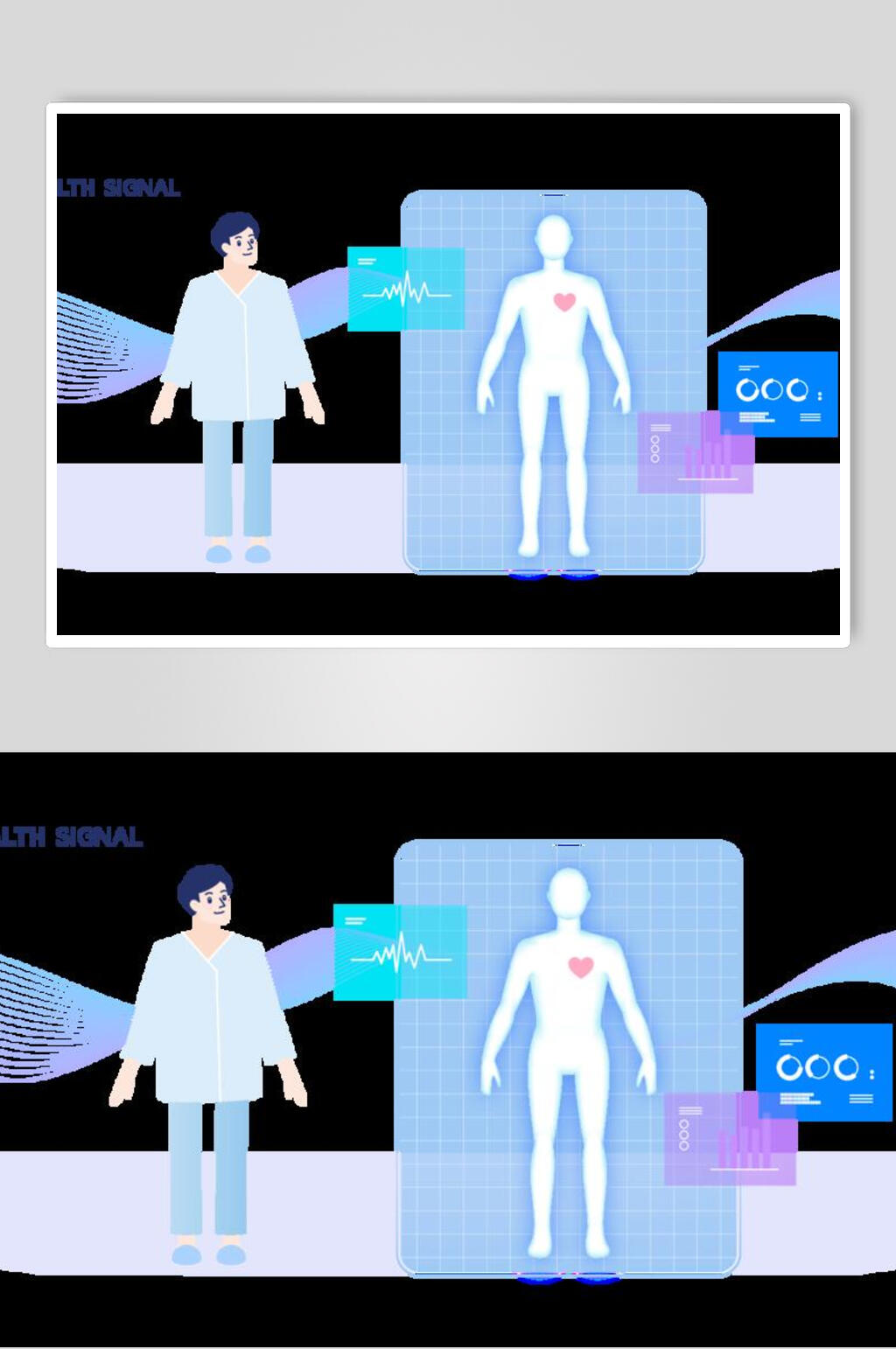 体检设计素材医学数据网络人体素材