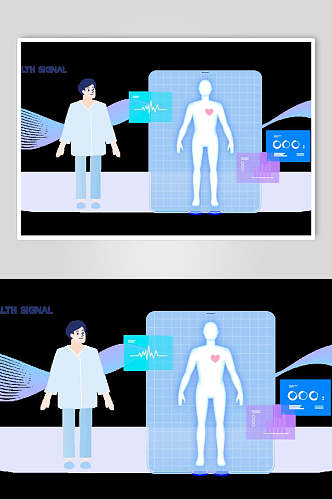体检设计素材医学数据网络人体