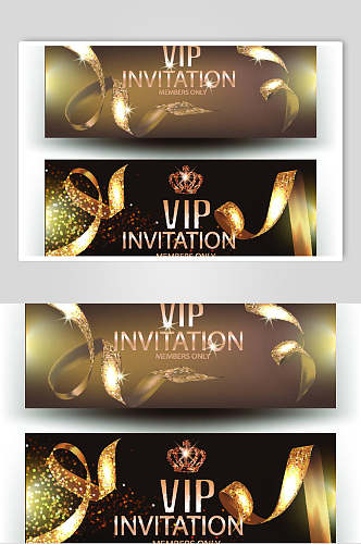 黑金VIP卡票券邀请函设计元素