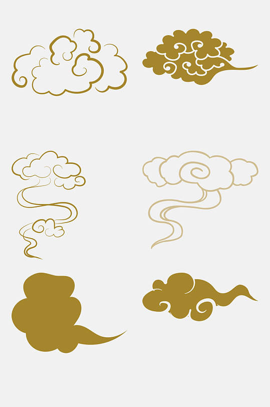备云流云祥云免抠设计元素