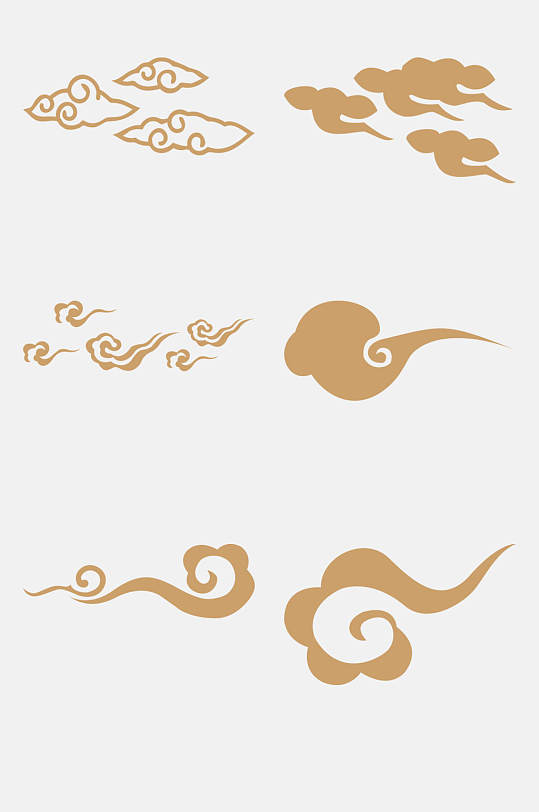 流云备云中式祥云免抠元素