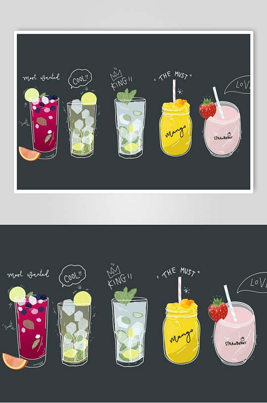 奶茶店海报手绘设计设计素材-奶茶店海报手绘设计模板下载-众图网
