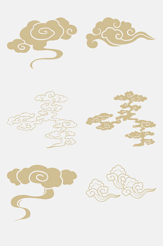 备云流云祥云免抠设计元素