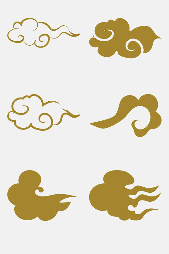 流云备云祥云免抠设计元素