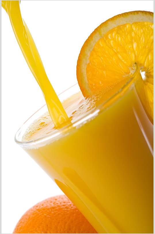 清爽美味橙汁果汁下午茶饮品图片