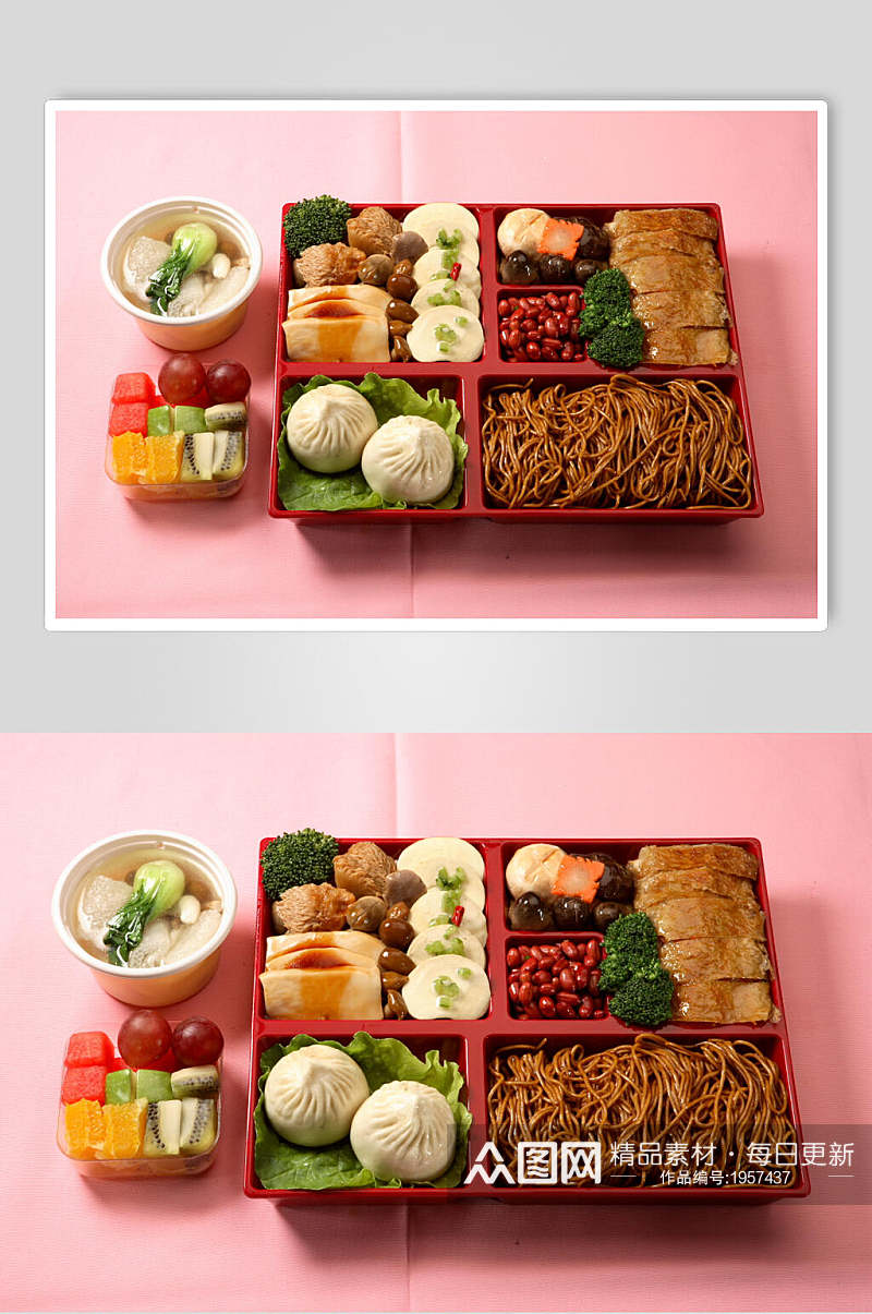 营养均衡快餐盒饭摄影图片素材