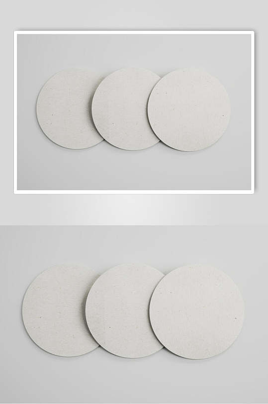 简约素色杯垫杯垫贴图样机