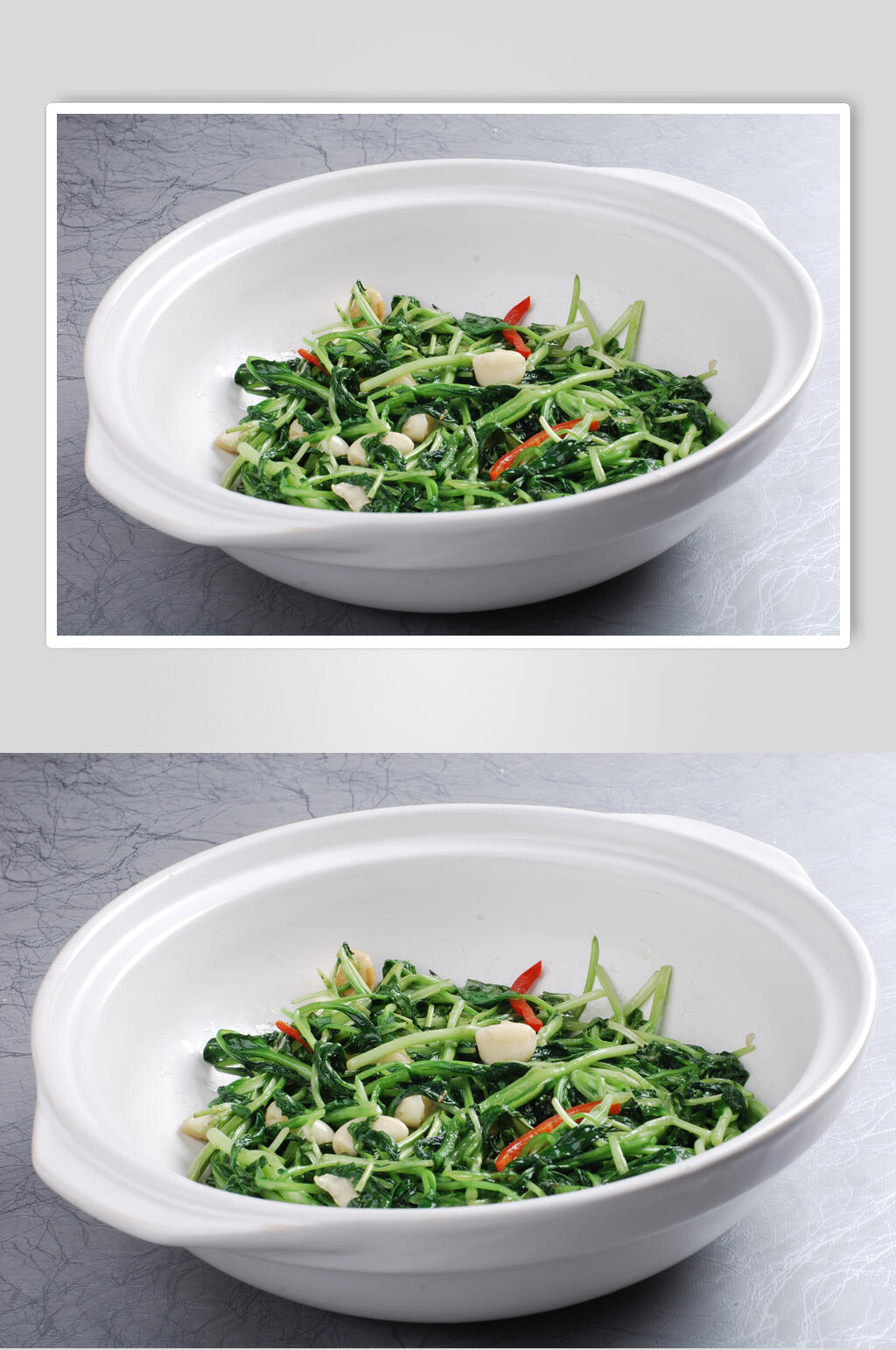 煲炒鸡毛菜高清摄影图片素材