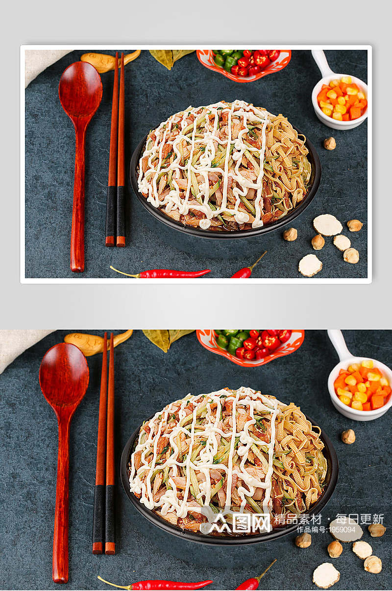 沙拉烤肉拌饭食品图片素材