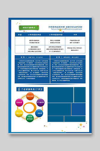 蓝白培训学校培训招生宣传单