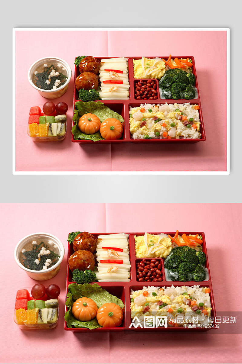 快餐盒饭套餐摄影图片素材