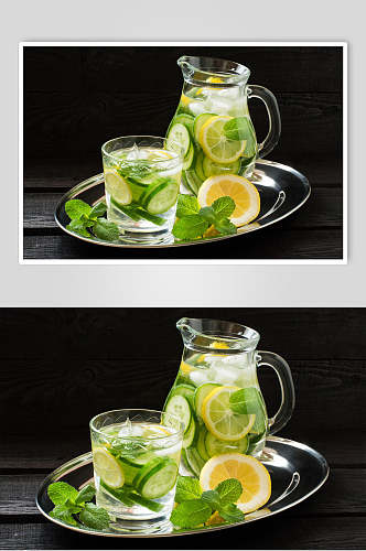 清新柠檬水果汁下午茶饮品图片